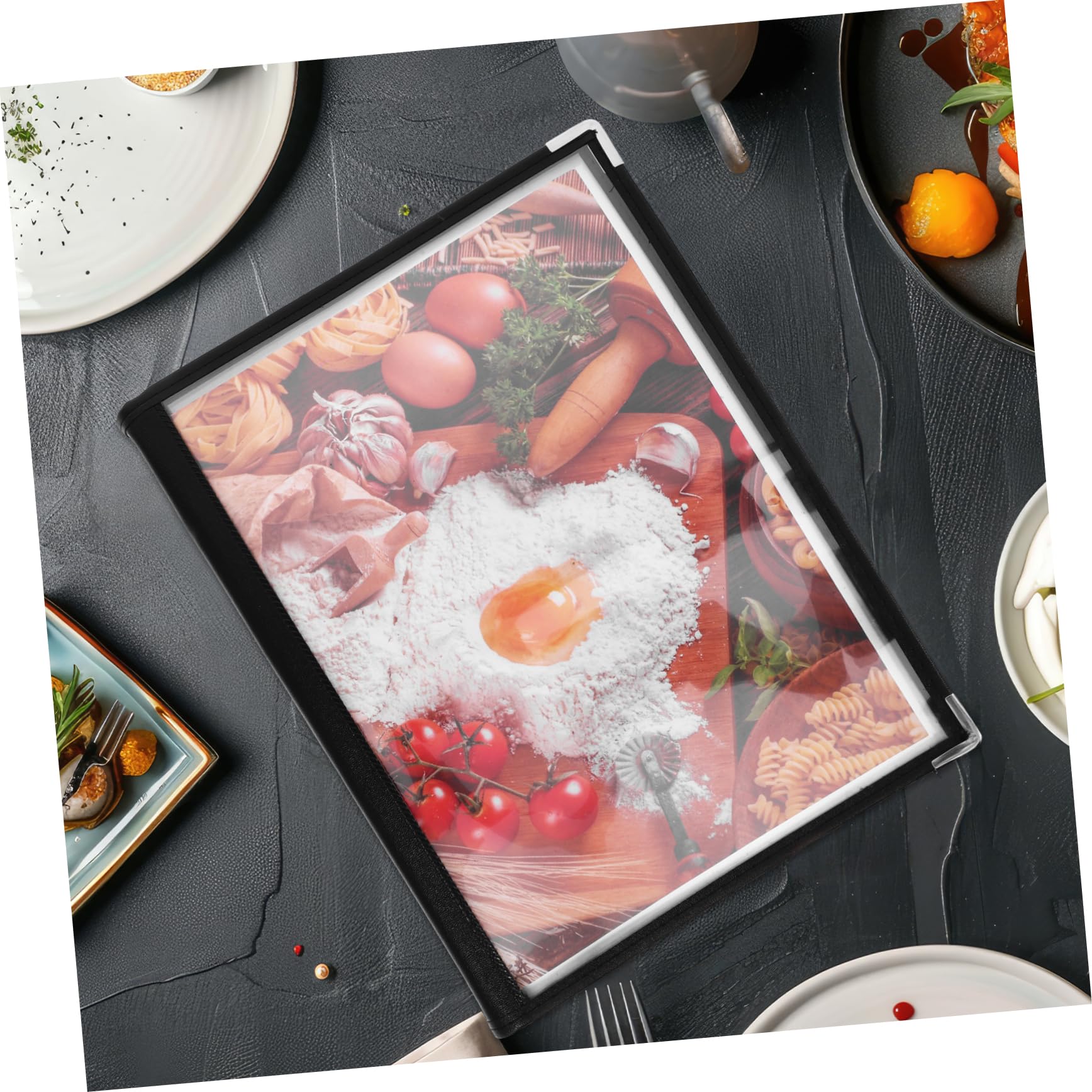 Yardenfun Carpeta para Menús Transparente de PVC Duradero con Páginas para Restaurantes Bares y Cafeterías Portamenús Práctico y Resistente