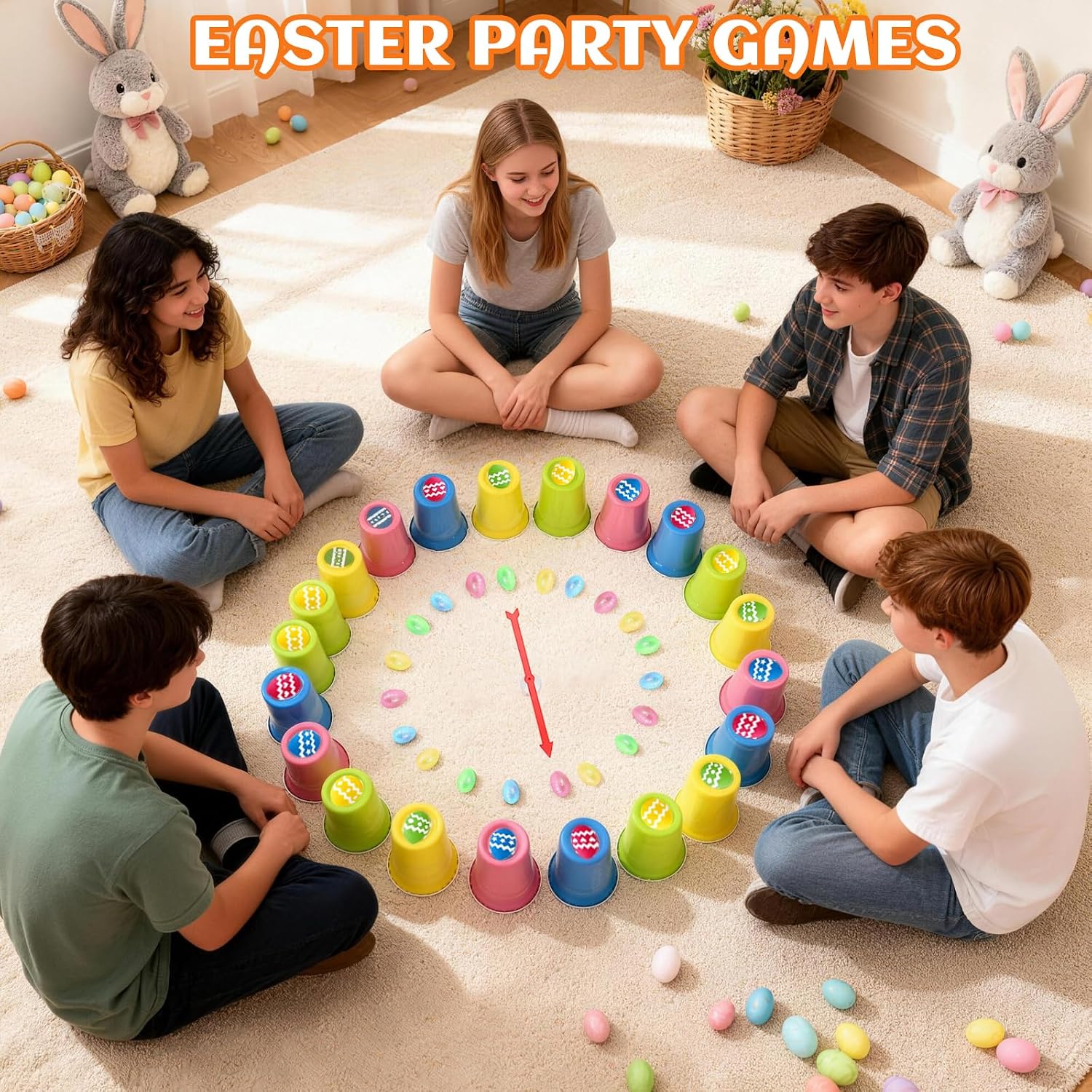 Easter Game Cup Spinning Roulette Set, Easter Activities Party Supplies image 2