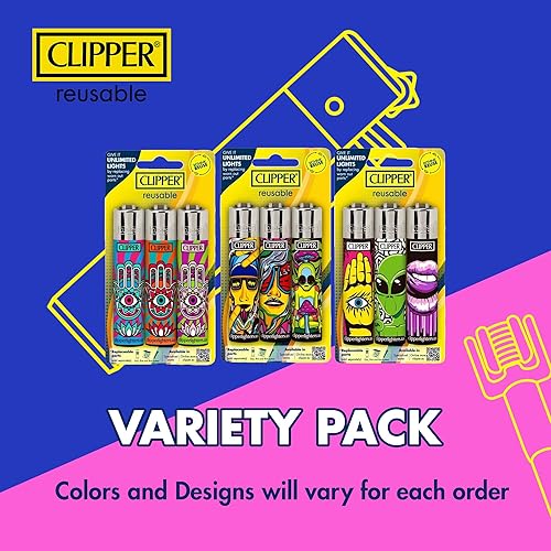 Miniatura 2 de Clipper - Encendedor clásico grande reutilizable - Paquete a granel de encendedores recargables icónicos de primera calidad - Reemplaza butano,