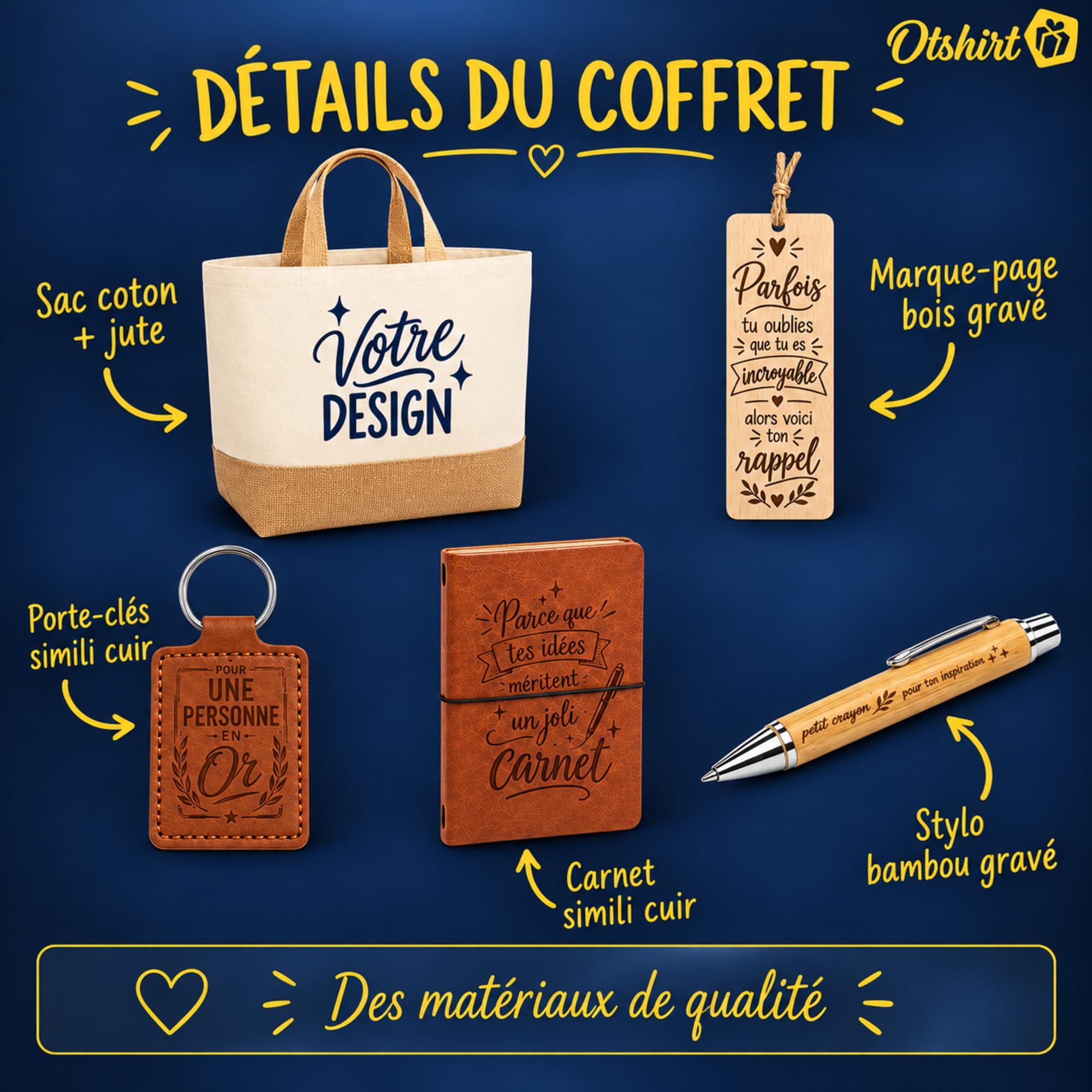 Otshirt Coffret Cadeau Gestionnaire de Paie Formidable | Sac Cabas Coton et Jute 18 L, Carnet, Stylo Bambou, Porte-Clés, Marque-Page | 5 Pièces | Idée Cadeau Ressources Humaines Noël Départ