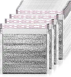 100 unidades de Saches Térmicos Descartáveis para Alimentos Sacos Envio Metalizados com Selagem Automática Forros Caixa Isolantes Envelopes Correio Almofada Armazenamento Isolamento Térmico