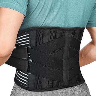 Back Brace for Lower Back Pain Relief, Anti-skid Lumbar Support Belt With Mesh for Women Men, Adjustable Lumbar Support Br...