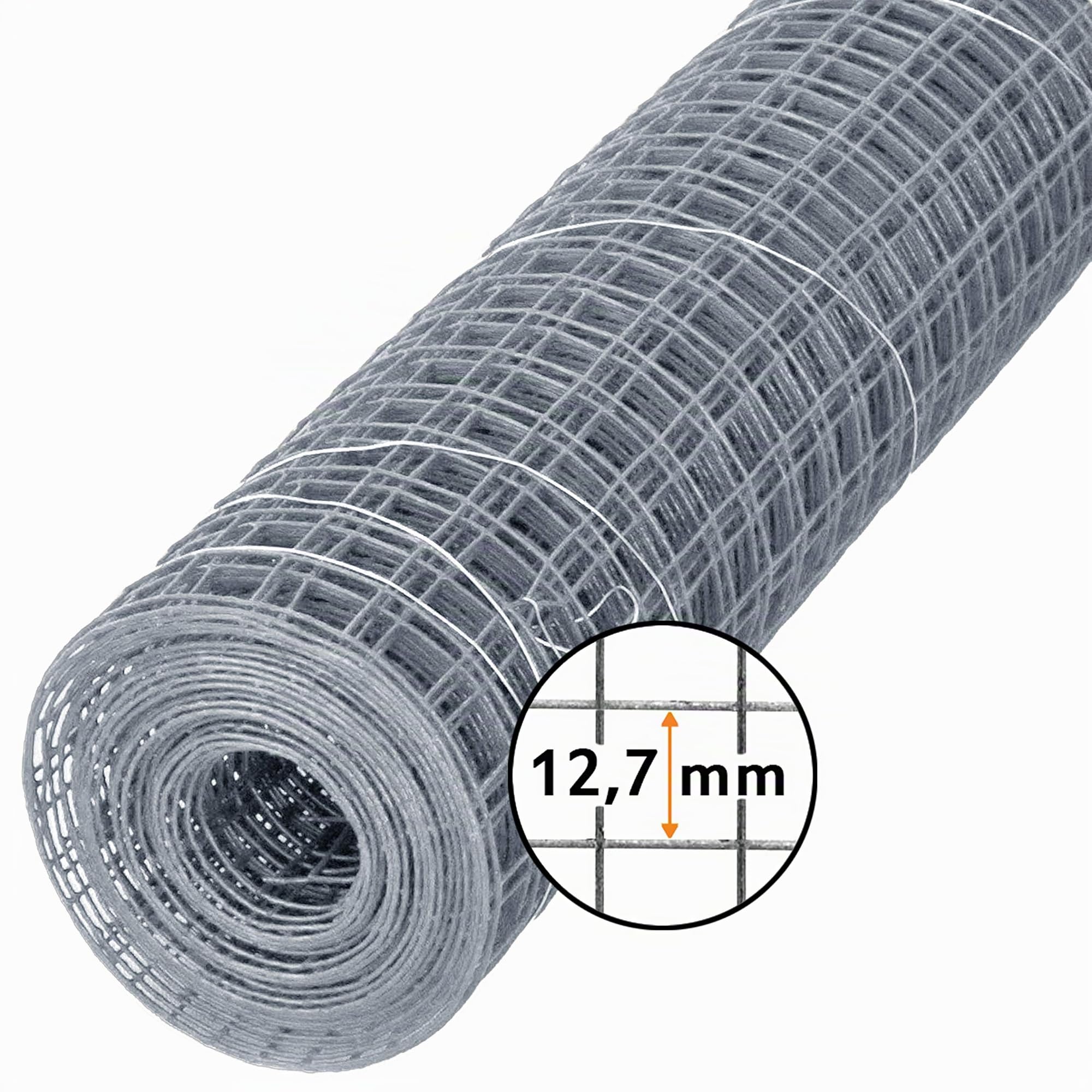 Windhager Rete metallica zincata per lepri, porcellini d'India o galline, rete metallica 2,5 x 0,5 m, larghezza maglie 12,7 mm
