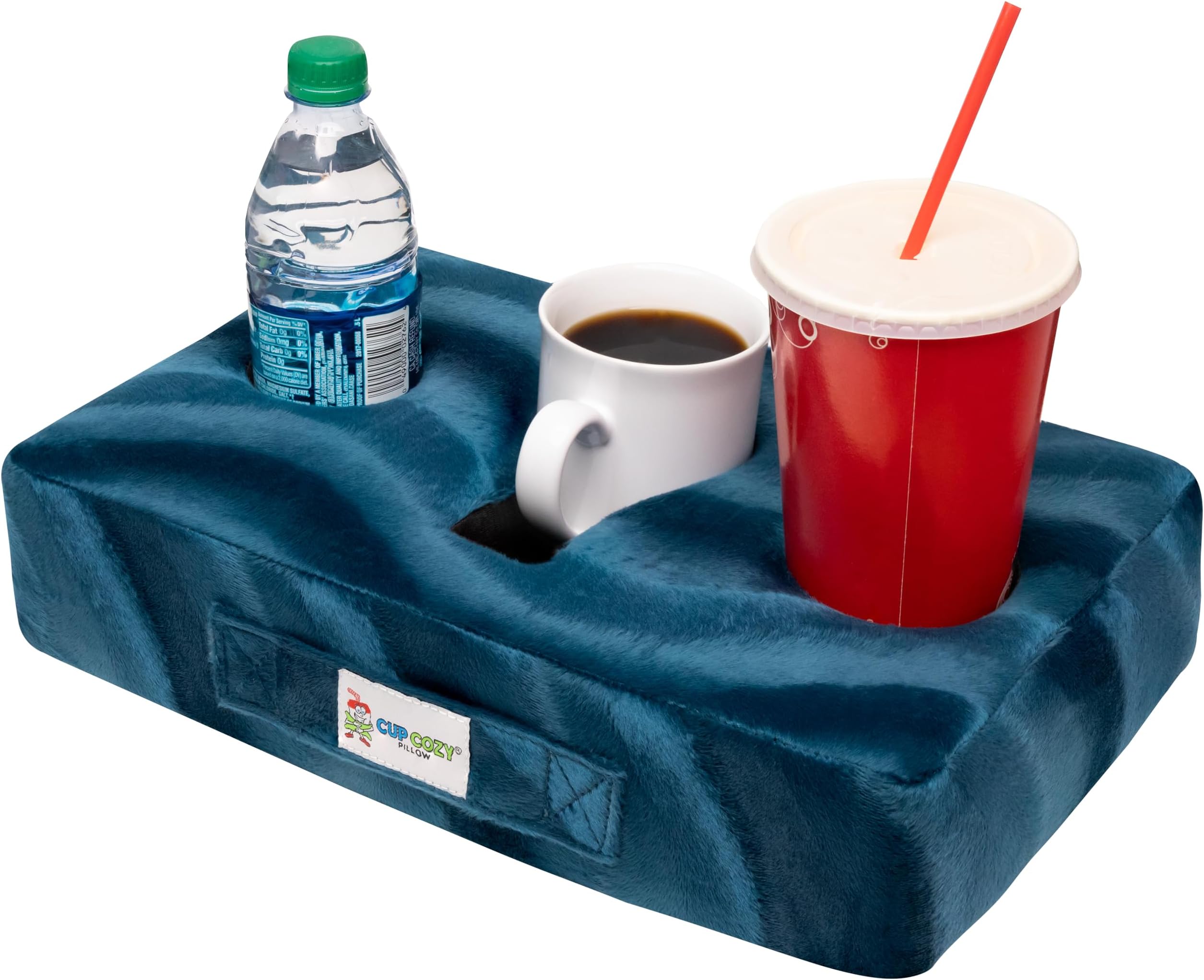 The Original Cup Cozy Pillow Gray-As Seen on TV-The World's Best Couch/Bed/Car Cup Holder for Drinks/Snacks/Remotes! (Teal)