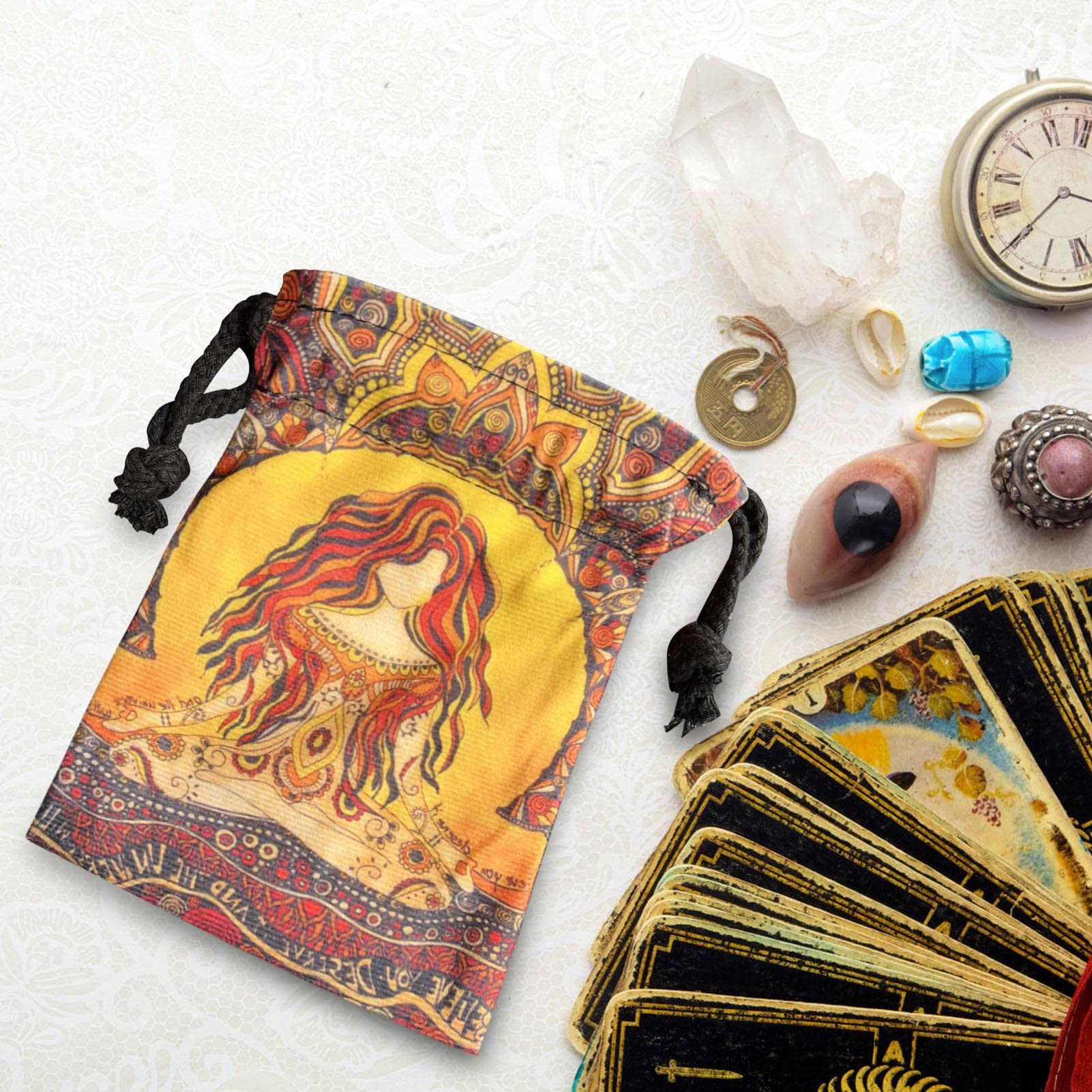 Générique Sac À Cartes De Tarot,Trousse De Voyage En Tissu