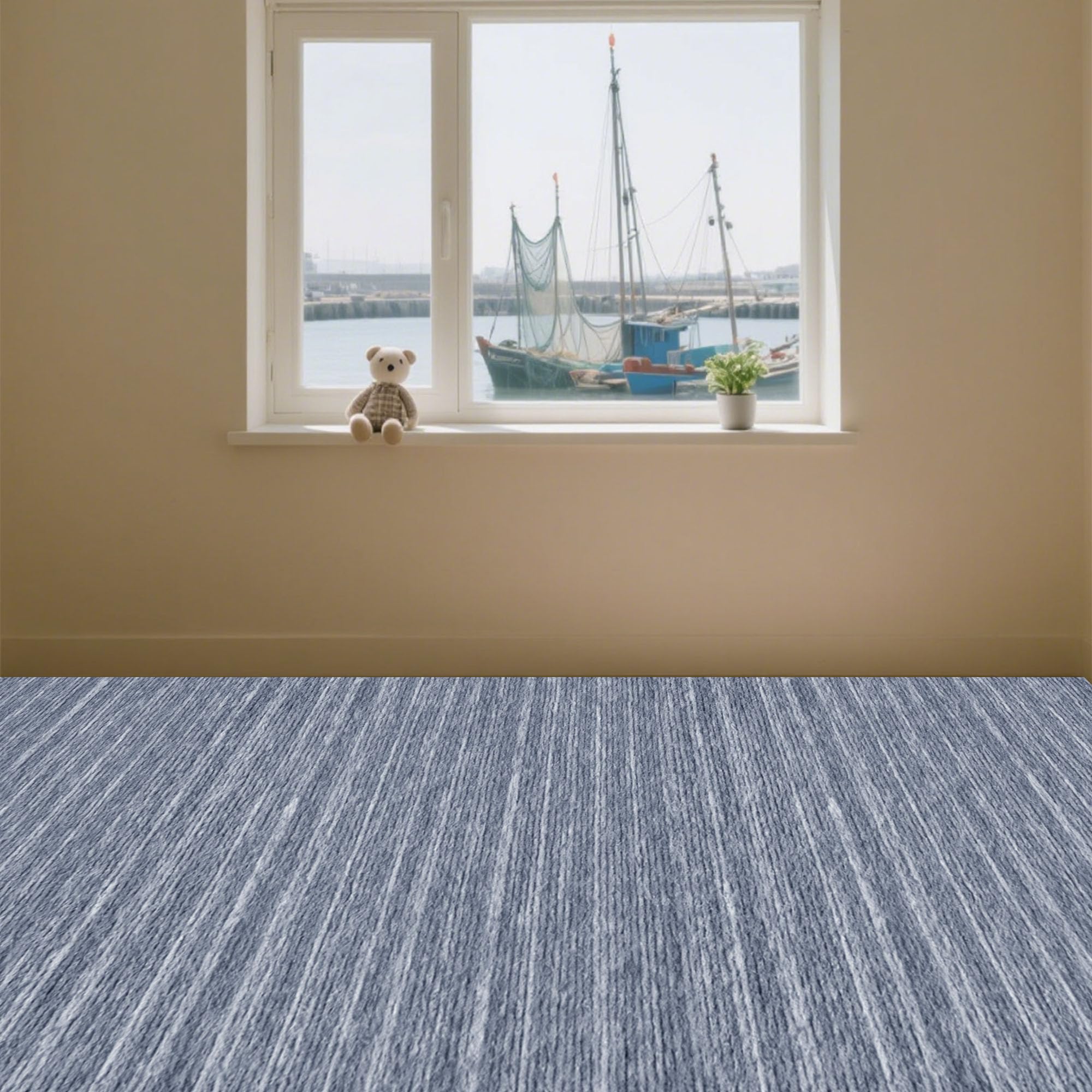 Teppichboden Nadelfilz 200 x 750 cm Wasserabweisend, Pflegeleicht Büro Klein Tepich Funktional Und Leicht zu Verlegen für Schlafzimmer Kinderzimmer, Dunkelgrau