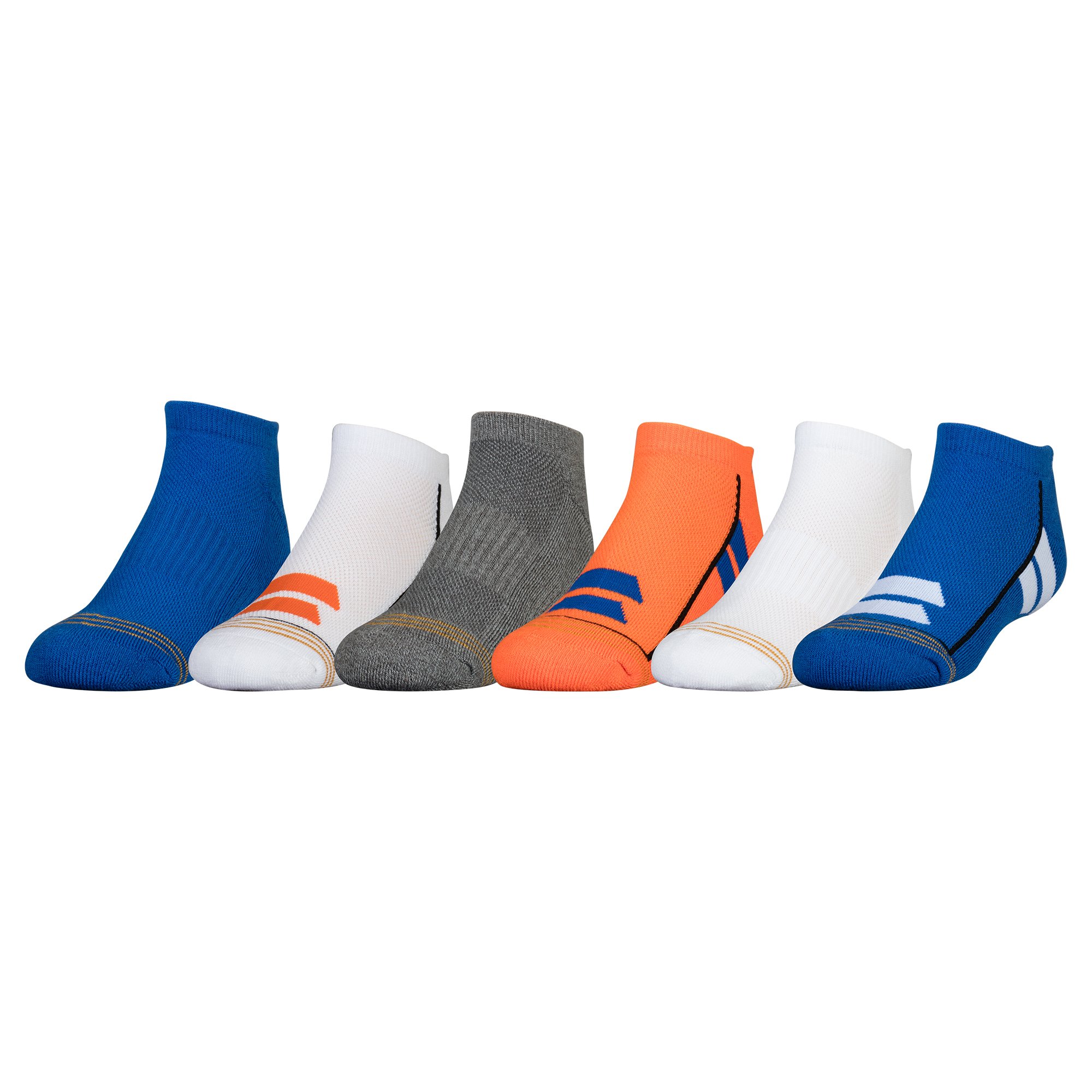 Gold ToeBoy's Ultra Tec Color Block No Show Socks, 6 Pairs Socks