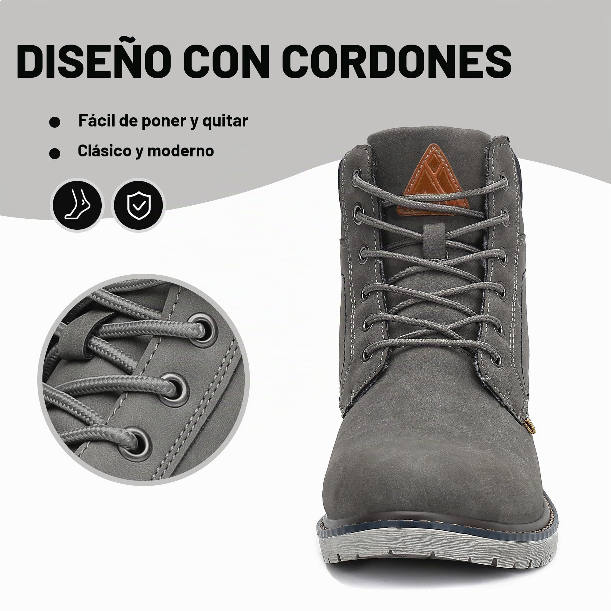 Mishansha Botas de invierno para hombre, con forro cálido, impermeables, color rosa