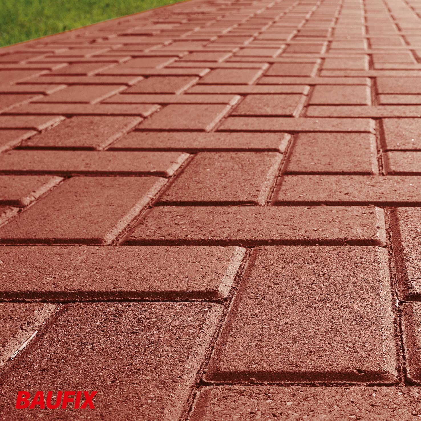 Baufix Peinture pour Pavés rouge, mate, 2.5 litres, Peinture sol & béton, Bonne adhérence sur béton et pavés, protection longue durée contre les intempéries