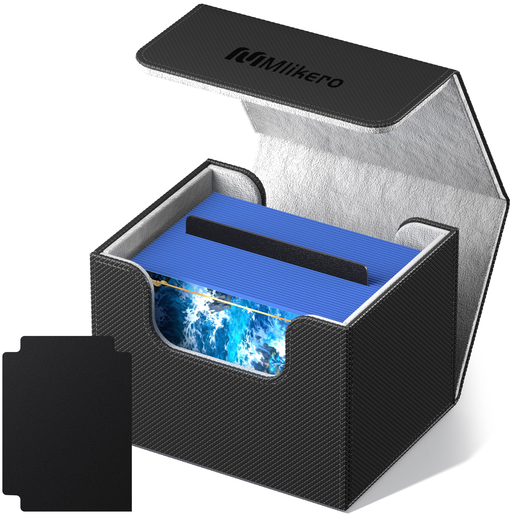Mlikero Card Deck Box, Commander Deck Box Holds 100+ Double-Sleeved Cards with 2