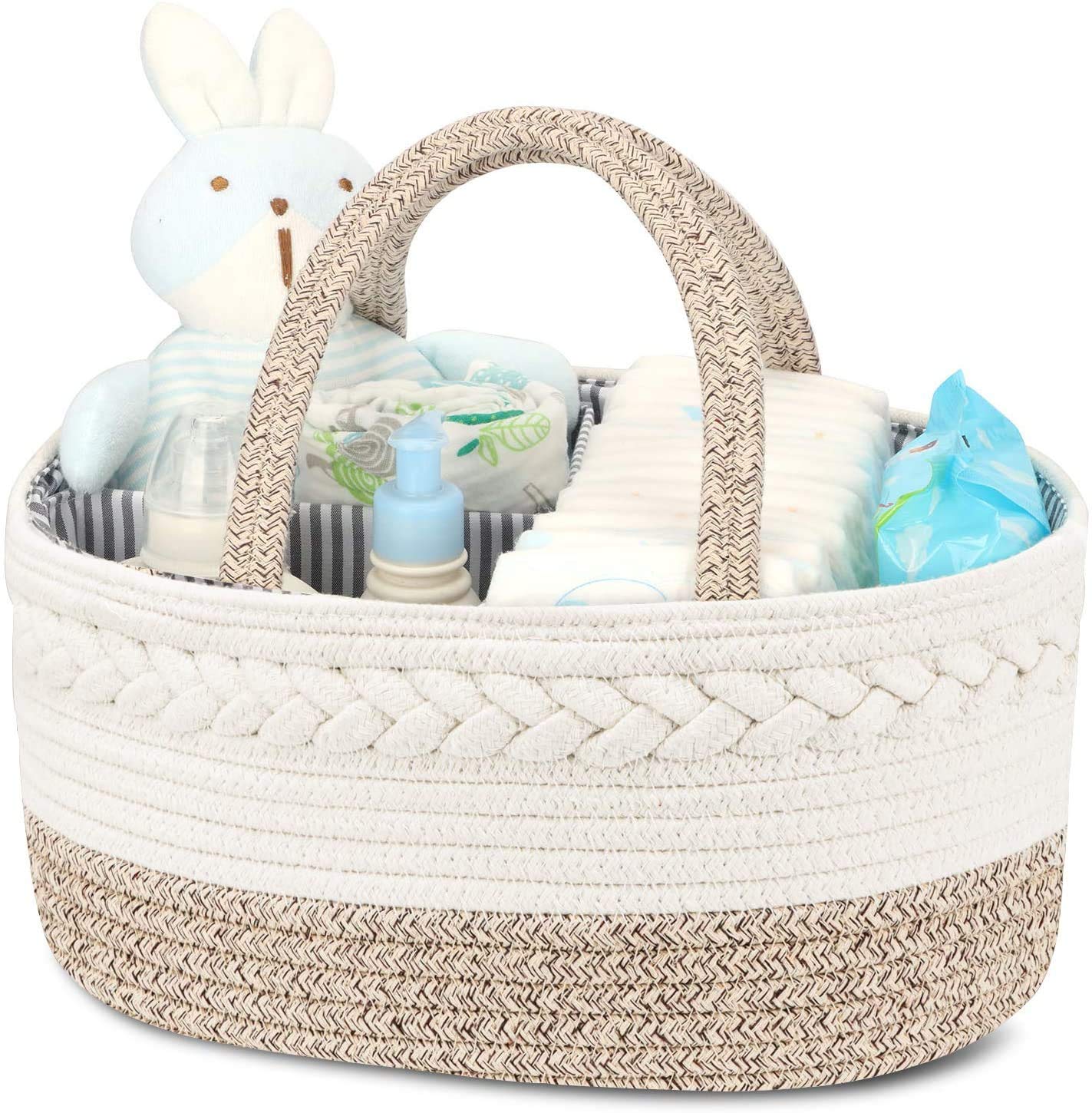 Buy Little StoryCotton Rope Diaper Caddy, Foldable And Portable