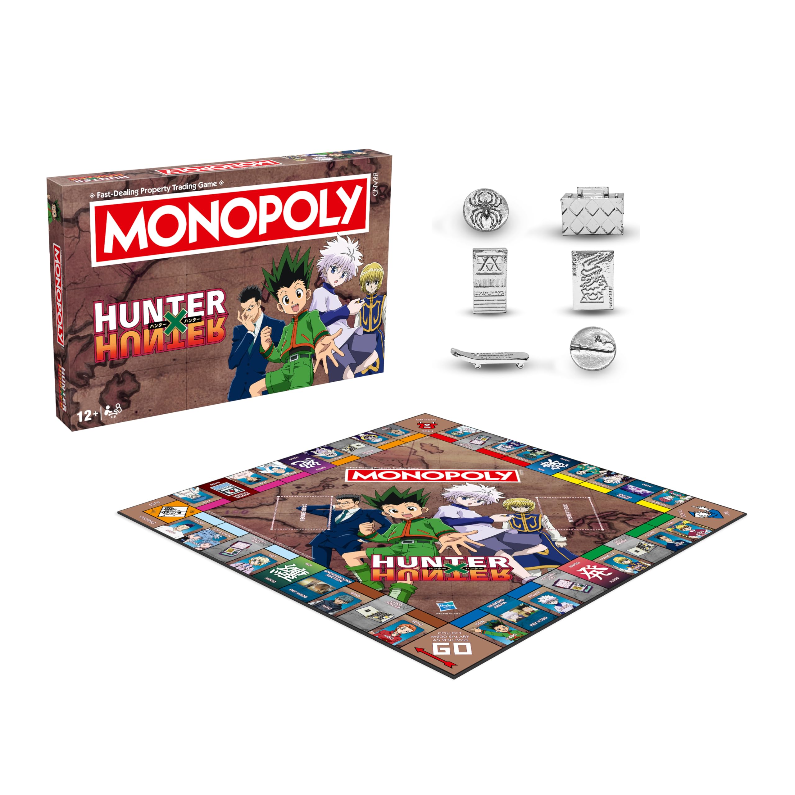 Winning Moves Jeu de société classique Hunter x Hunter Monopoly parfait pour 2 à 6 joueurs et fait un excellent cadeau pour les fans âgés de 12 ans et plus