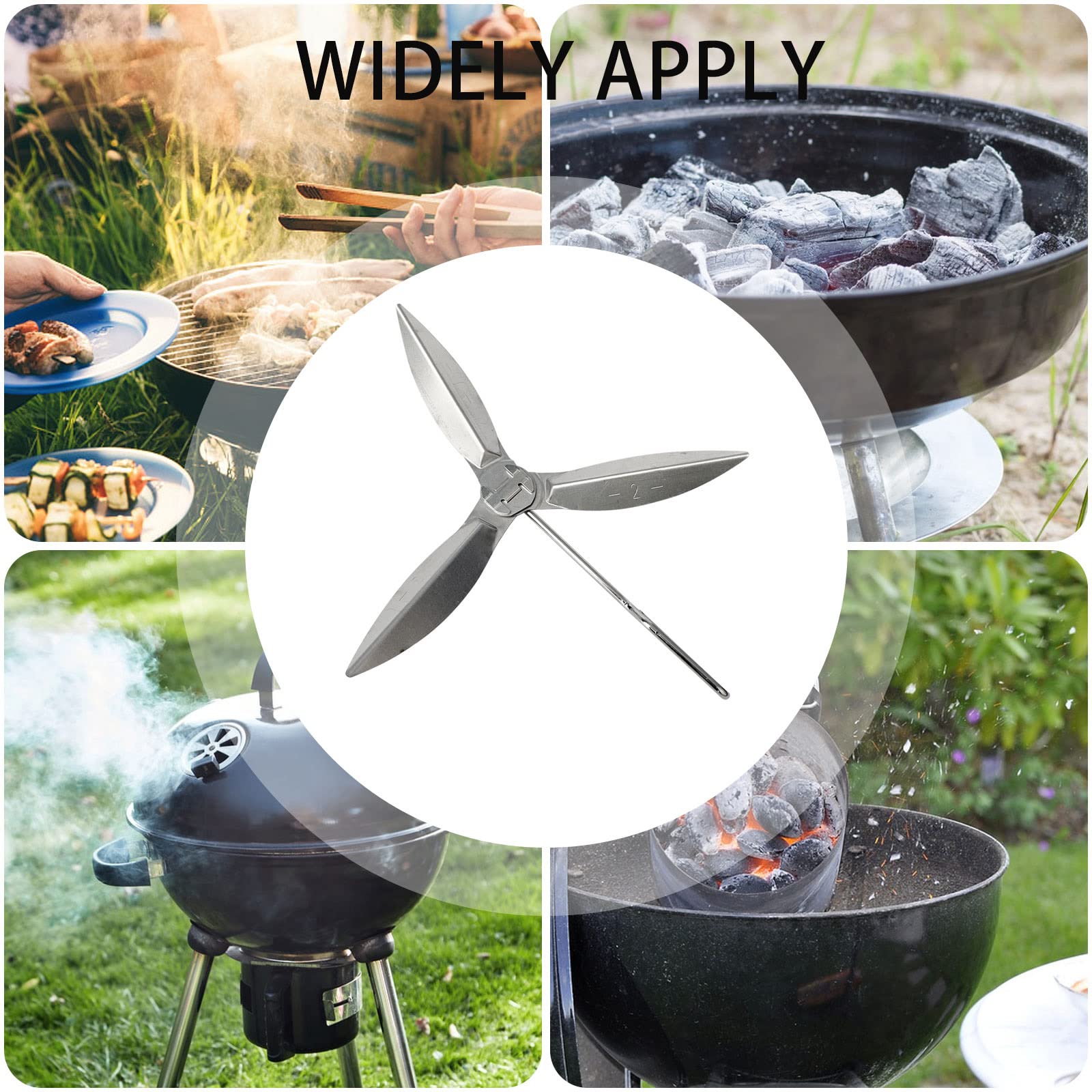 Lot de 2 Systèmes de Nettoyage One Touch de 47 cm, 18-1/2-Inch Kit de Nettoyage One Touch Compatibles avec Les Pièces de Barbecue Weber 7443 90992 3618 307443 307408 90719