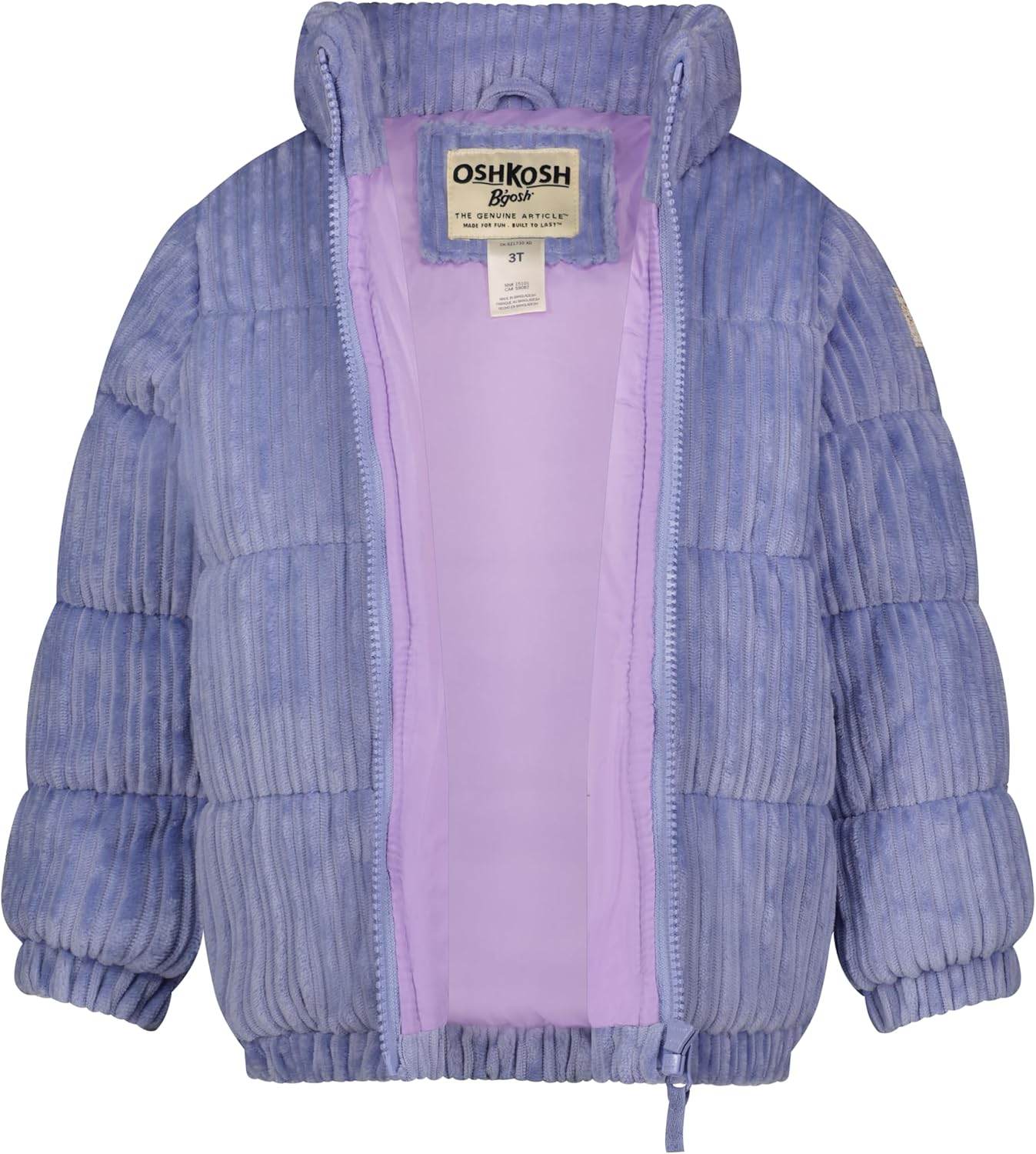 OSHKOSH B'GOSH Baby Girls' Heavyweight Velboa Cordury Puffer Jacket