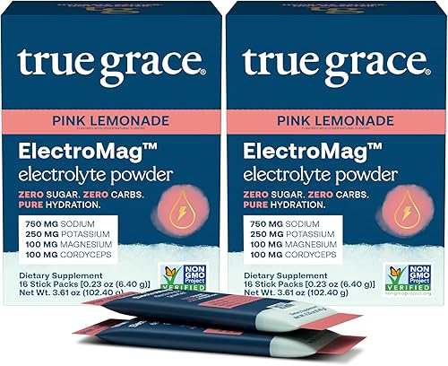 Miniatura 11 de True Grace ElectroMag - 16 paquetes de barras - Sandía - Polvo de electrolitos para una hidratación rápida - sodio, potasio, magnesio y cordyceps -