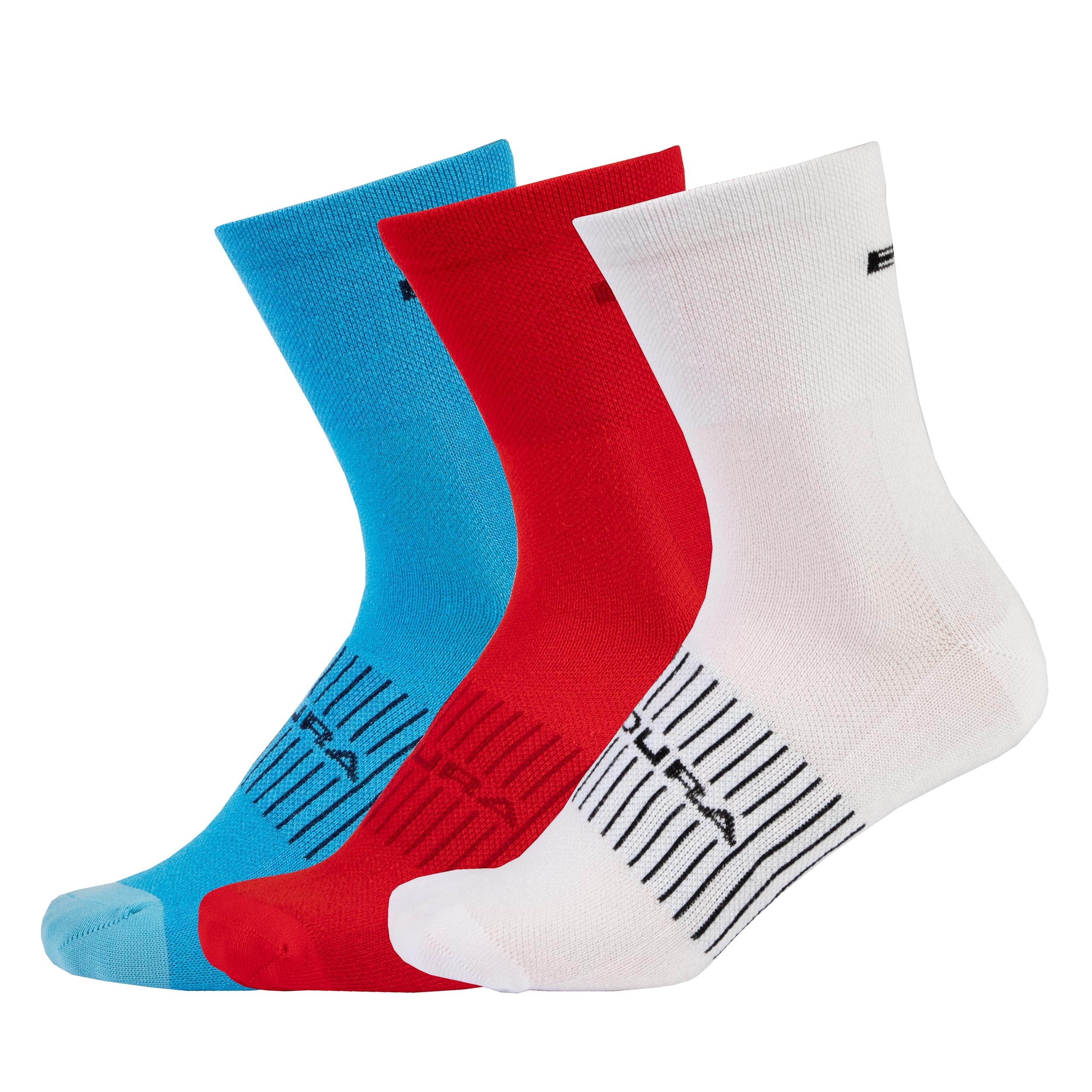 Canterbury Endura Men's CoolMax® Race 3-P Socks, White, L-XL