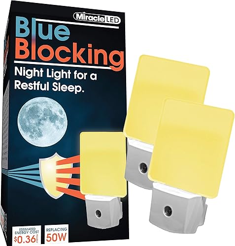 Miracle LED Luz nocturna de bloqueo azul brillo ámbar