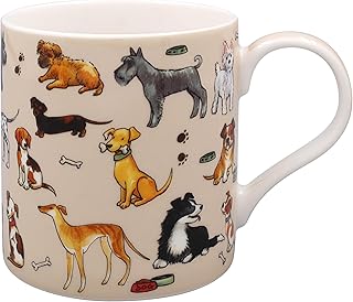 The Leonardo Collection Finola Stack Hot Dogs Mug for Home & Kitchen | Stylish Ceramic Mugs for Tea & Coffee | Lovely Cup Set for Mens Gifts & Birthday Gifts for Women