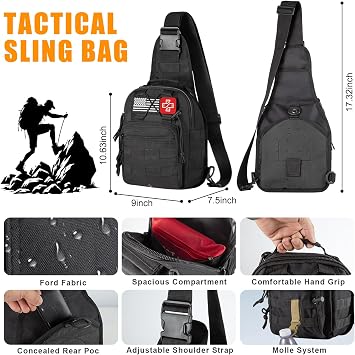 360Pcs Survival Kit, Emergency Survival Gear Supplies Bug Out Bag Set | Includes first aid pouch, crossbody bag, tent, camping axe hammer & survival shovel; great emergency gift for men & women