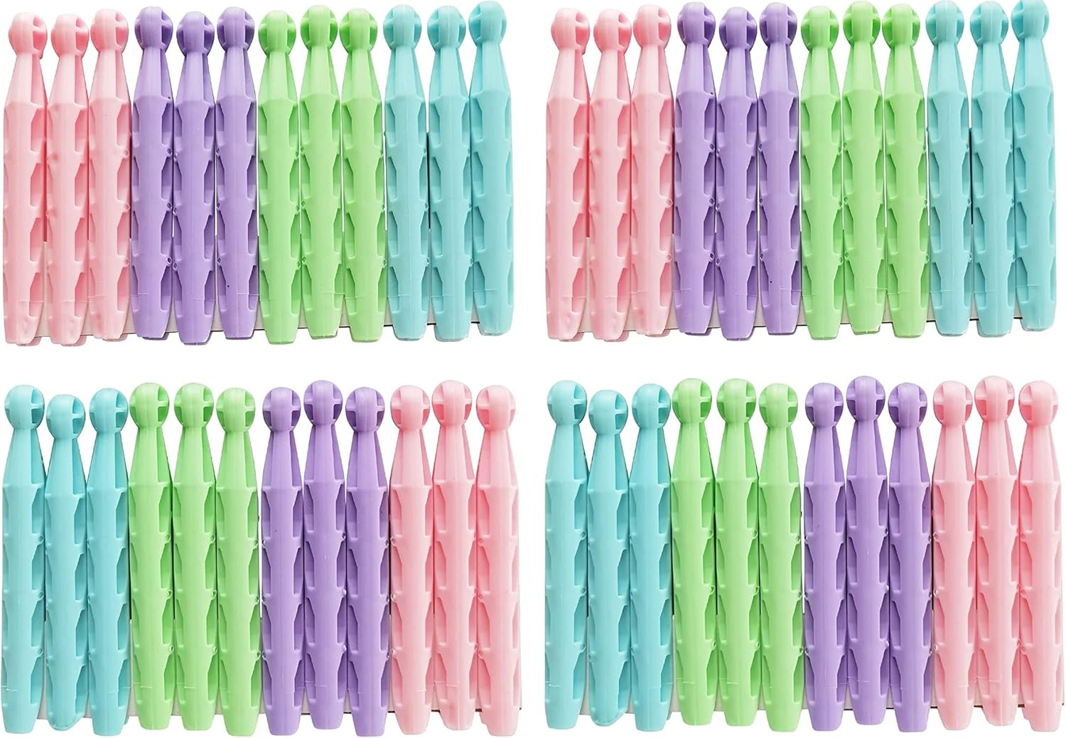 Karrma Ltd. 48pk Plastic Dolly Pegs Strong and Reusable Cloth Pegs