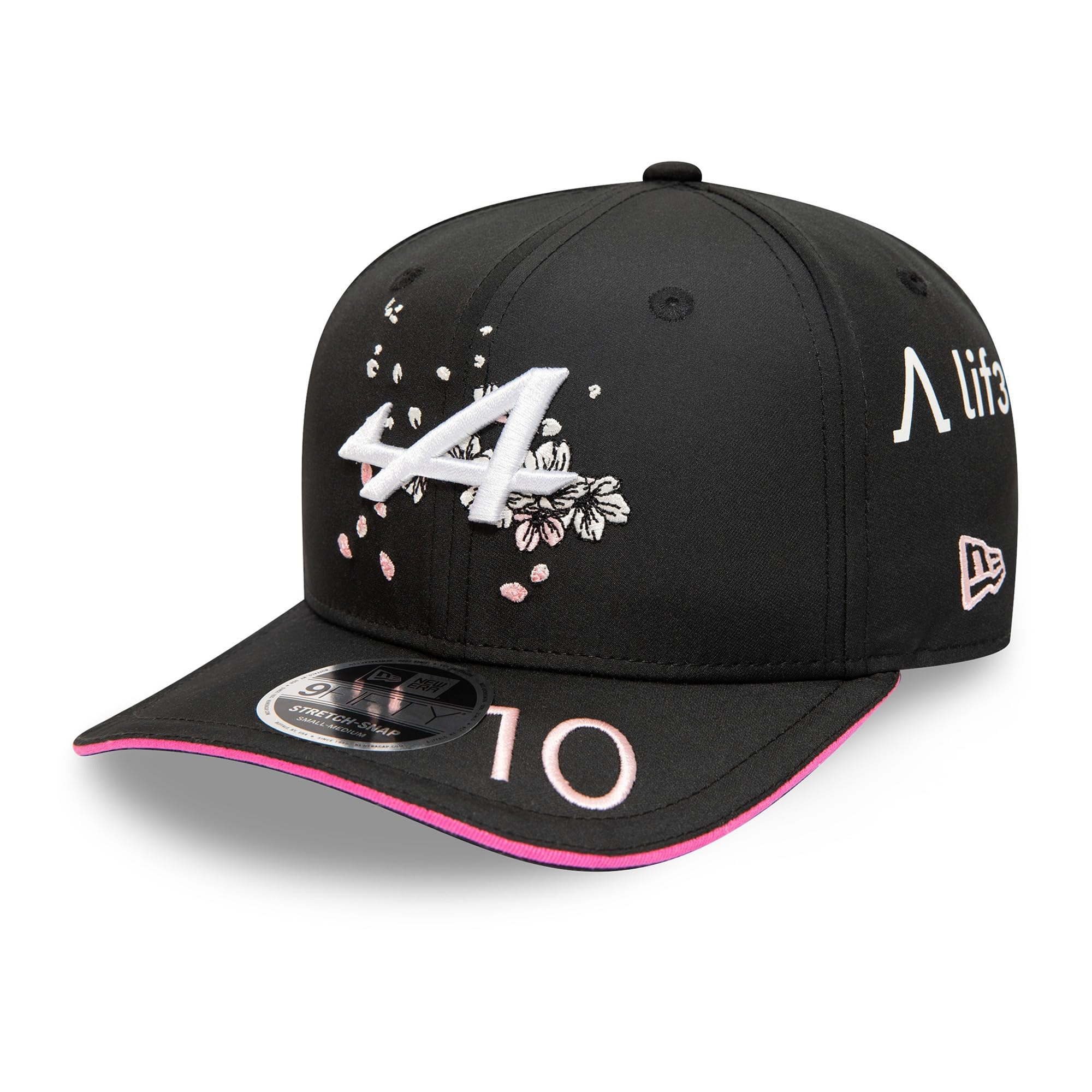 New EraApline F1 Team Special Edition Japanese Grand Prix Snapback Baseball Cap Unisex Black Pink Official Merchandise