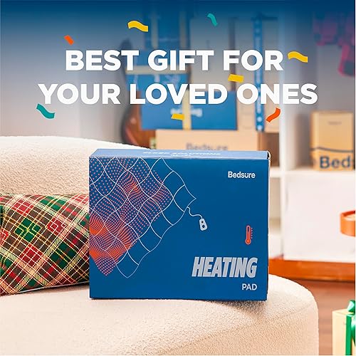 Miniatura 7 de Bedsure Almohadilla térmica de espalda para cuello y hombros, almohadilla térmica de masaje con peso con vibración, almohadilla eléctrica con 3