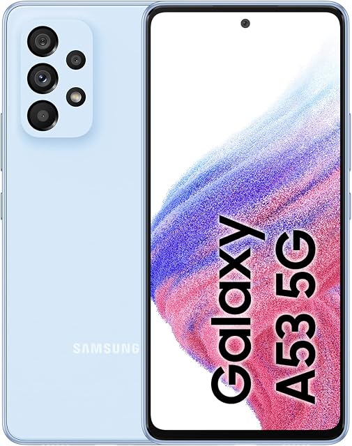 Samsung Galaxy A53 5G Smartphone Dual SIM Android Mobile Phone 8GB RAM 256GB Memory Awesome Blue + 30 Months Warranty