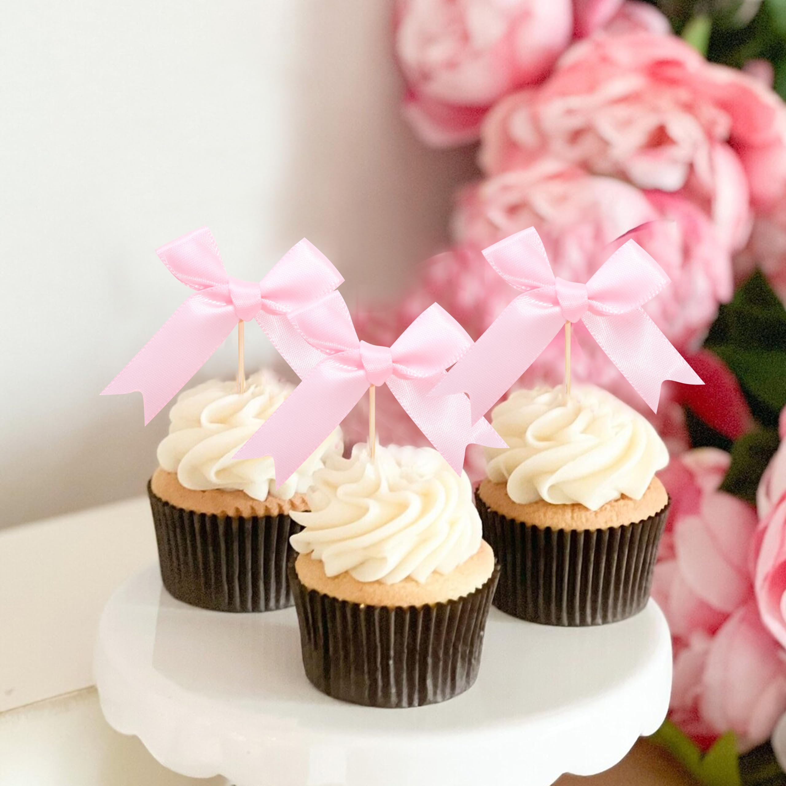Bannière D'anniversaire Rose Avec Nœuds Et Tourbillons Suspendus - Décoration De Fête Prénatale Coquette Pour Filles