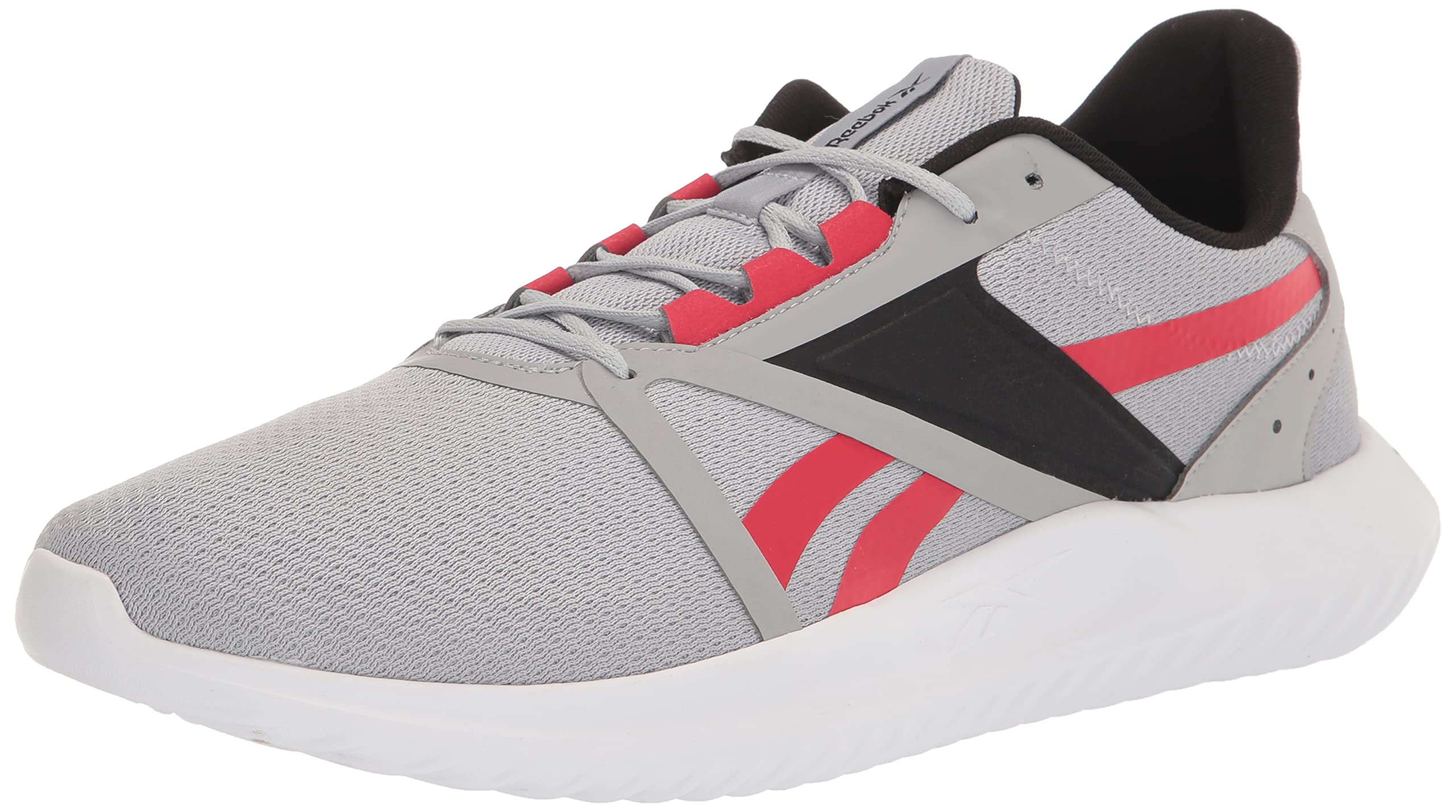 Reebok Men's EnergyLux 3.0 Running Shoe, Pure Grey/Black/Vector Red, 10