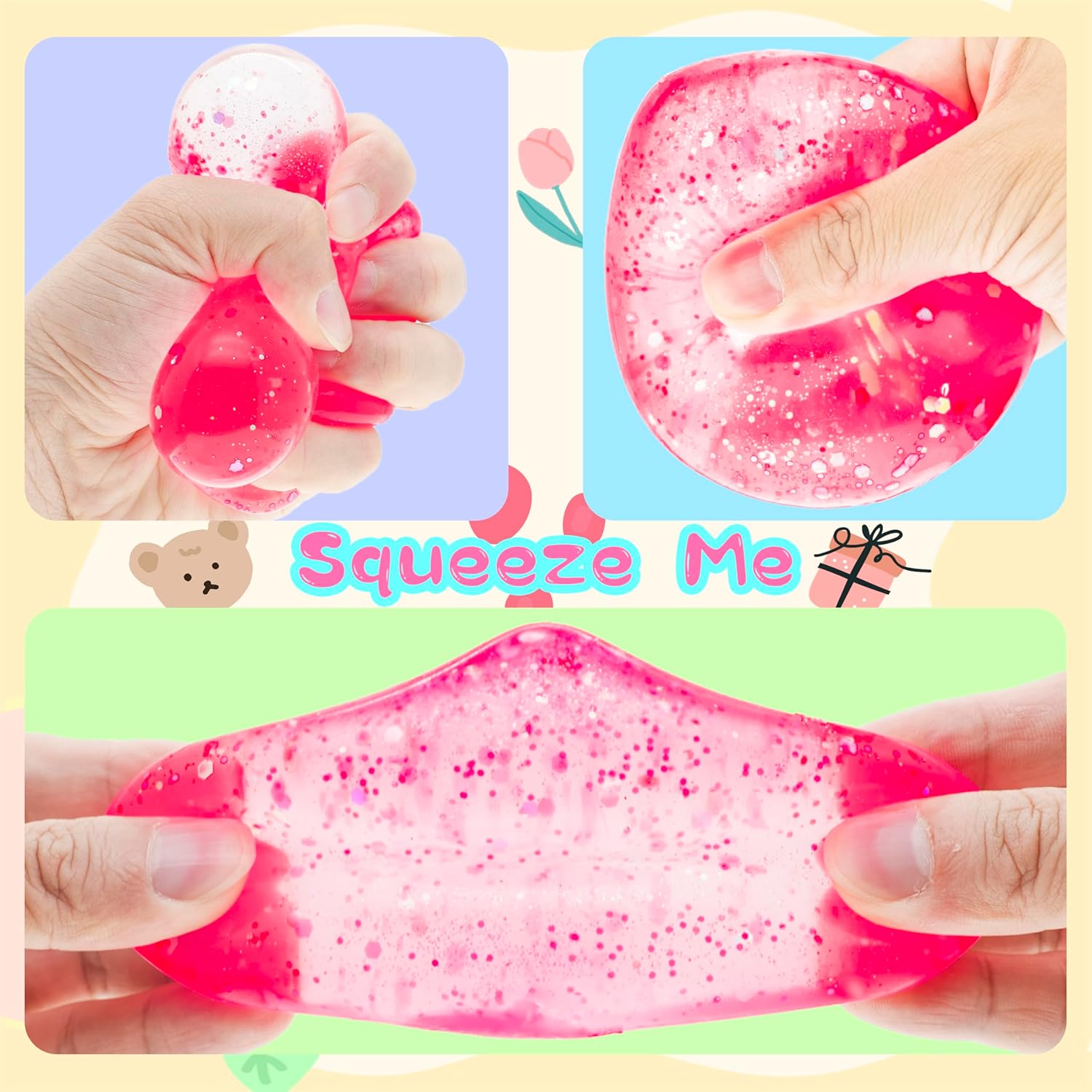 Dream Squishy Drop Stress Balls for Kids Adults Squeeze Toys, Drop Malt Sugar Balls Relieve Stress, Fidget Silicone Sensory Toys for Autism/ADHD, Sensory Squishies Stress Relief Toys for Gifts - Image 3