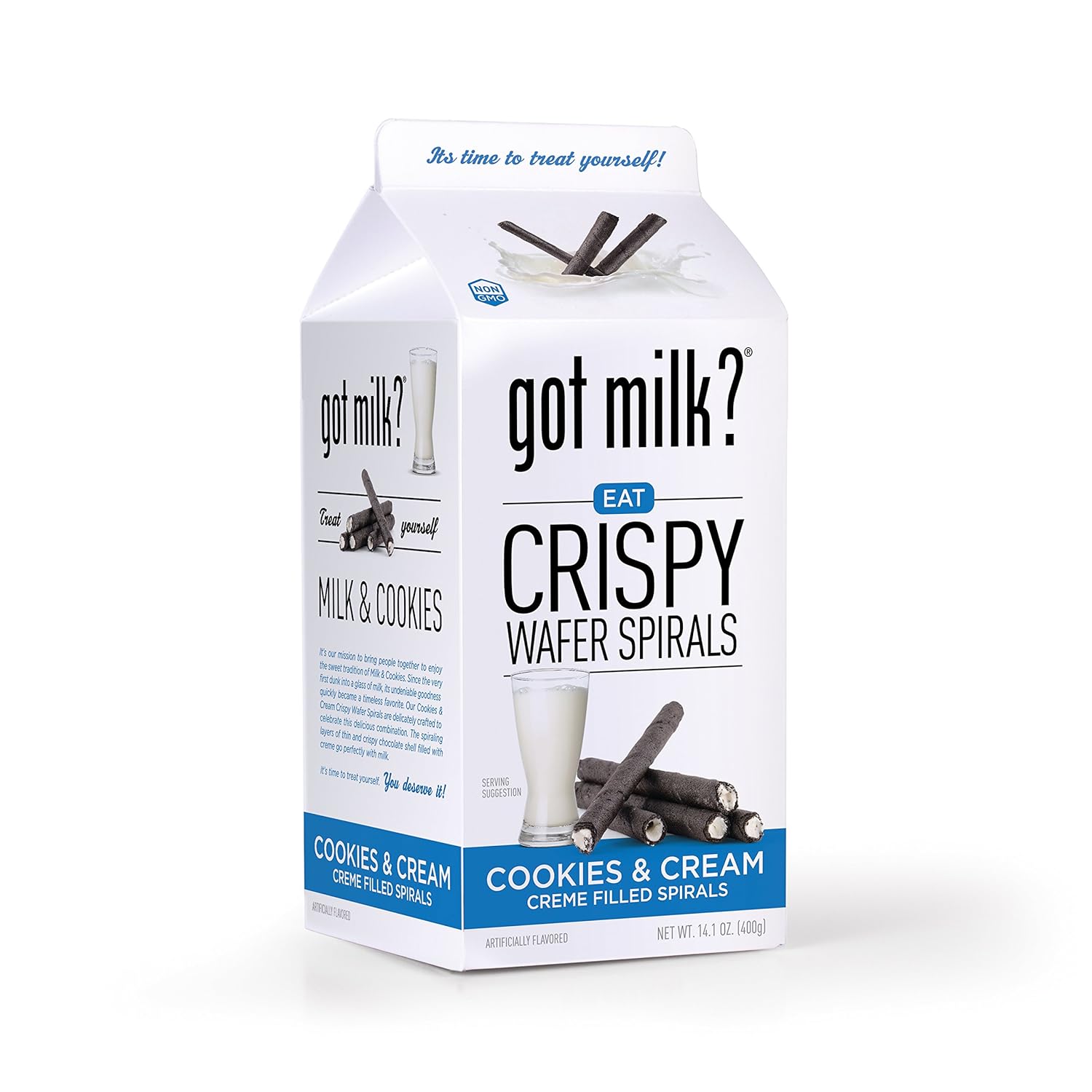 got milk? Crispy Wafer Spirals Cookies and Cream Creme, 14