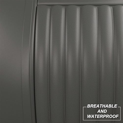 Miniatura 7 de FEELON Fundas de asiento trasero de automóvil de 3 piezas, protectores de asiento trasero de automóvil de piel napa impermeables, ajuste interior