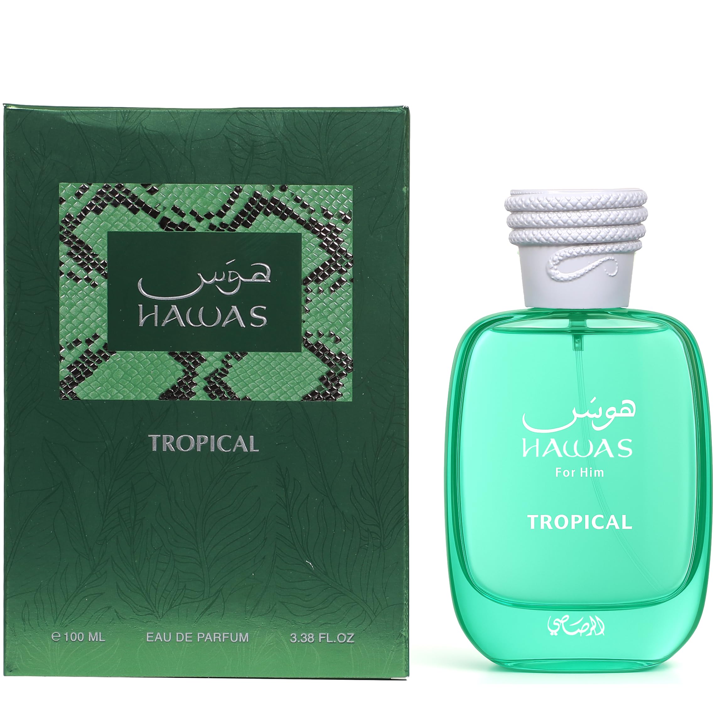 Rasasi Hawas Tropical Eau de Parfum Spary for Men, 3.4 Ounce