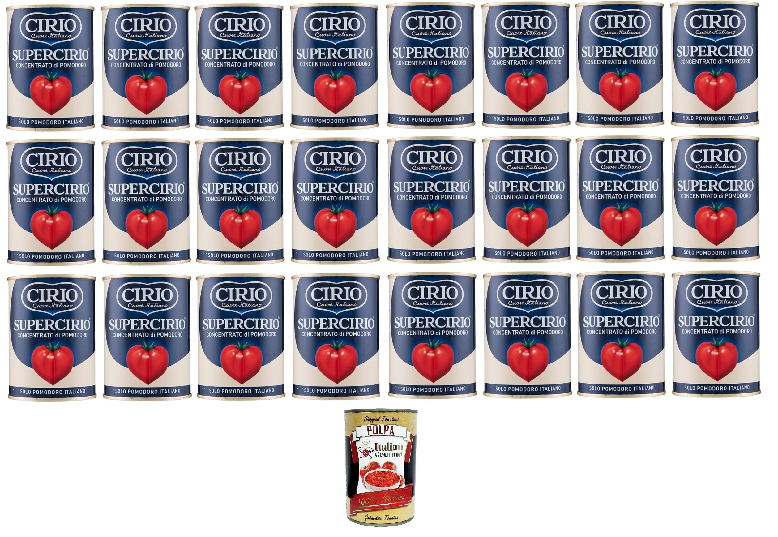 Italian Gourmet Concentrato di Pomodoro 24 x 400g Tomatenmark in Dose