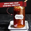 CLICKEDIN 84 Pc White Vinyl Stickers for Mason Jars Glass Bottles, Decals Craft, Kitchen Waterproof Jar Labels Stickers with Black Marker (12 Same Shapes 2.5 Inch x 1.25 Inch) gallery image