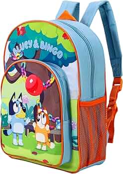 Zaino Bluey Per Bambini | Con Bingo E Design Colorato | Per Scuola, Asilo O Viaggi | Tela Resistente Con Spallacci Regolabili - Foto 5