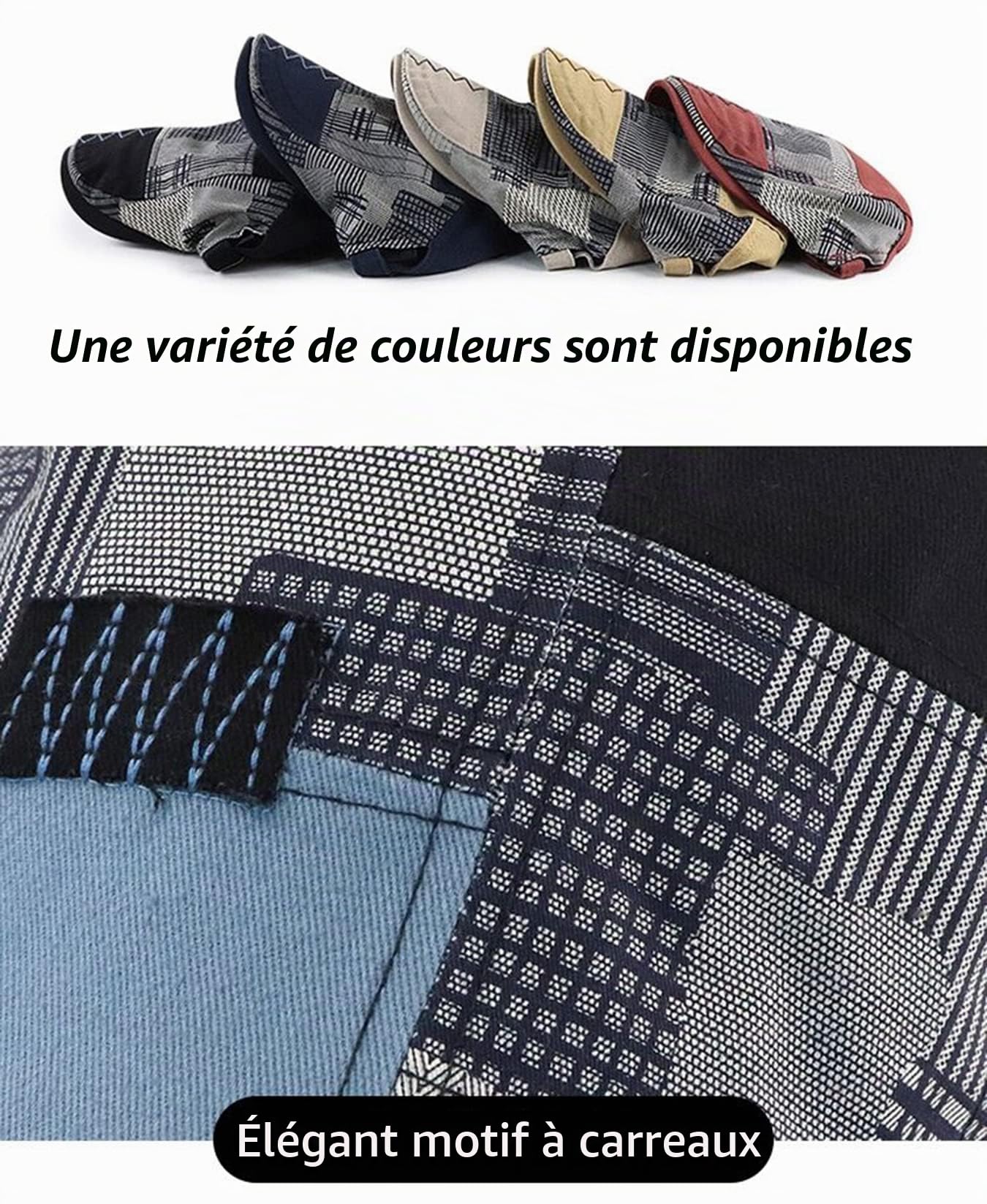 QICHEN Casquette Plate Vintage Homme Coton Réglable Irlandaise | Flat Cap, Béret, Loisirs Sport, Chapeau Souple Visière, Printemps Été