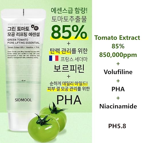 Miniatura 2 de Sidmool Green Tomate Pore Lifting & Tighttening Essence - manejo de poros y elasticidad, hidratante con frescura