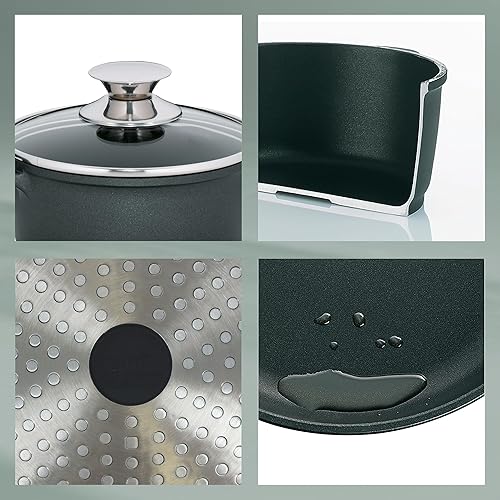 Miniatura 6 de Kela Sartenes, Aluminio, Negro, 11.0 x 11.0 x 4.3 in