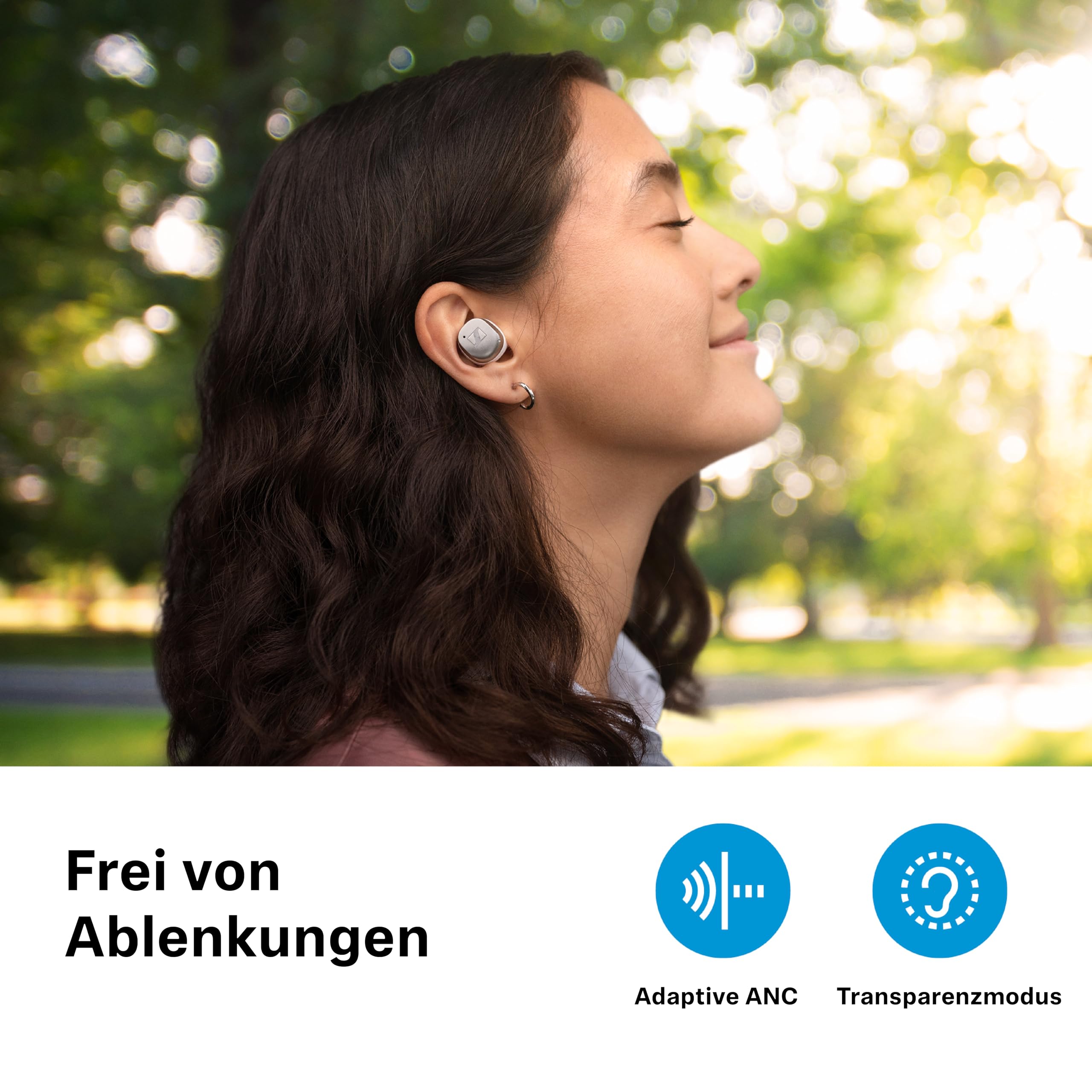 Sennheiser MOMENTUM True Wireless 4, kabellose Bluetooth Kopfhörer, Bluetooth 5.4, Noise Cancelling, komfortables Design, 30 Stunden Akkulaufzeit, adaptives ANC, Auracast, Schwarz Graphite