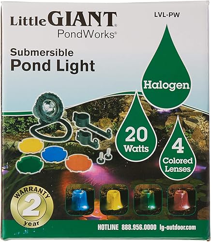 Miniatura 3 de Little Giant LVL-PW 566527 - Luz sumergible halógena adicional o de repuesto para estanques de la serie LVL, multicolor, 566527