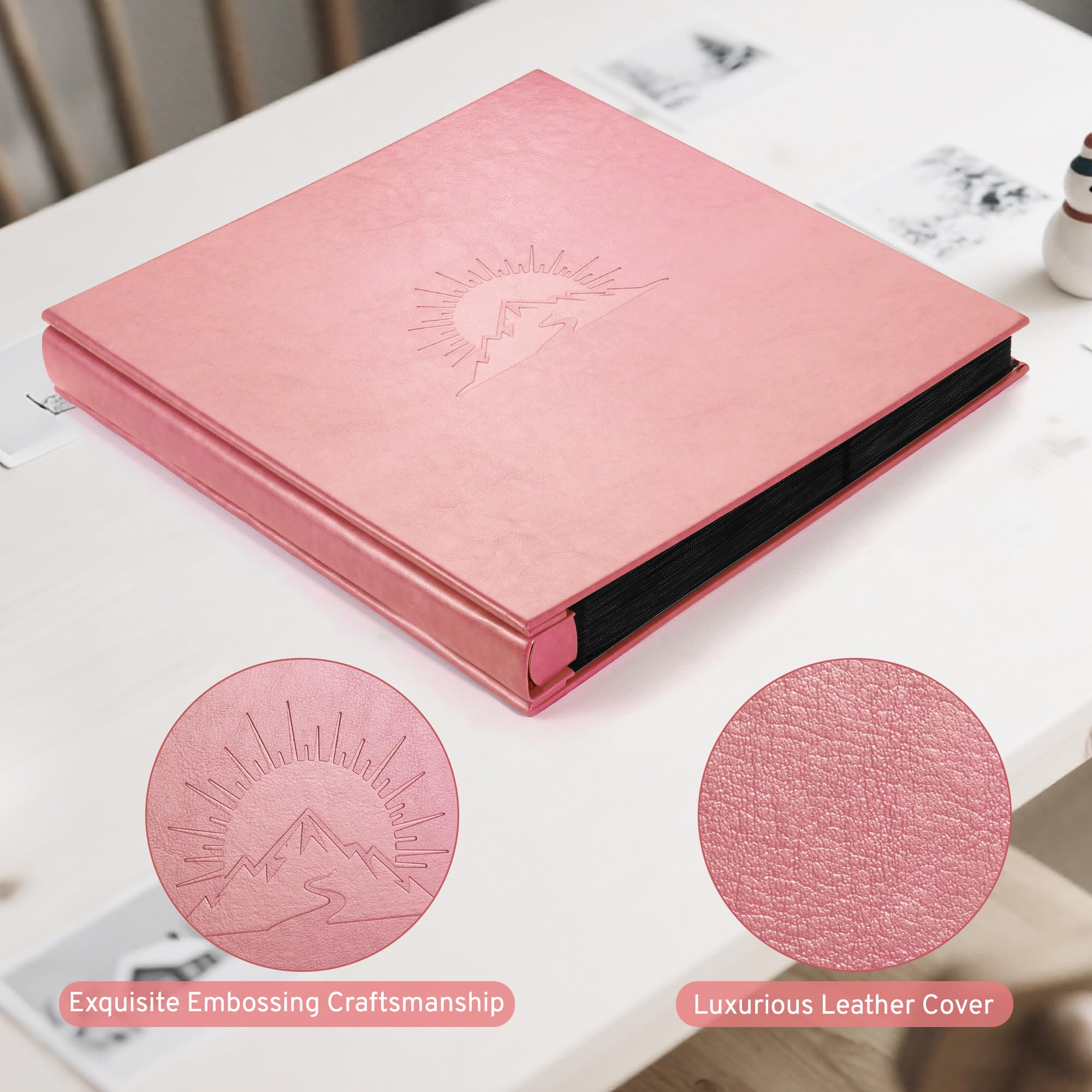 DazSpirit Photo Album 6x4 600 Pockets, Leather Cover with Elegant Embossed Pattern - Image 2