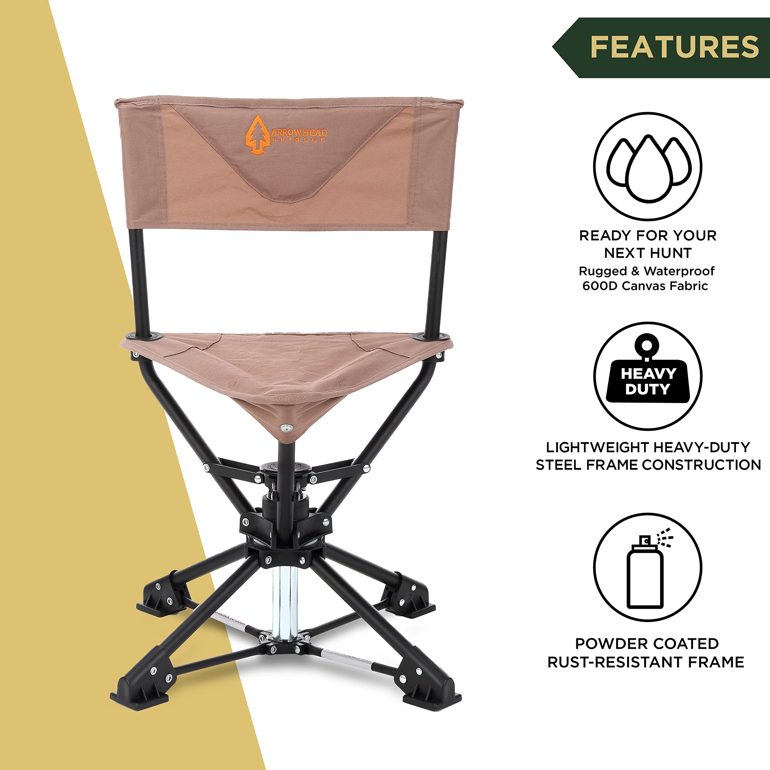 ハンティングチェア Amazon.co.jp: ARROWHEAD OUTDOOR 360度回転 ハンティング