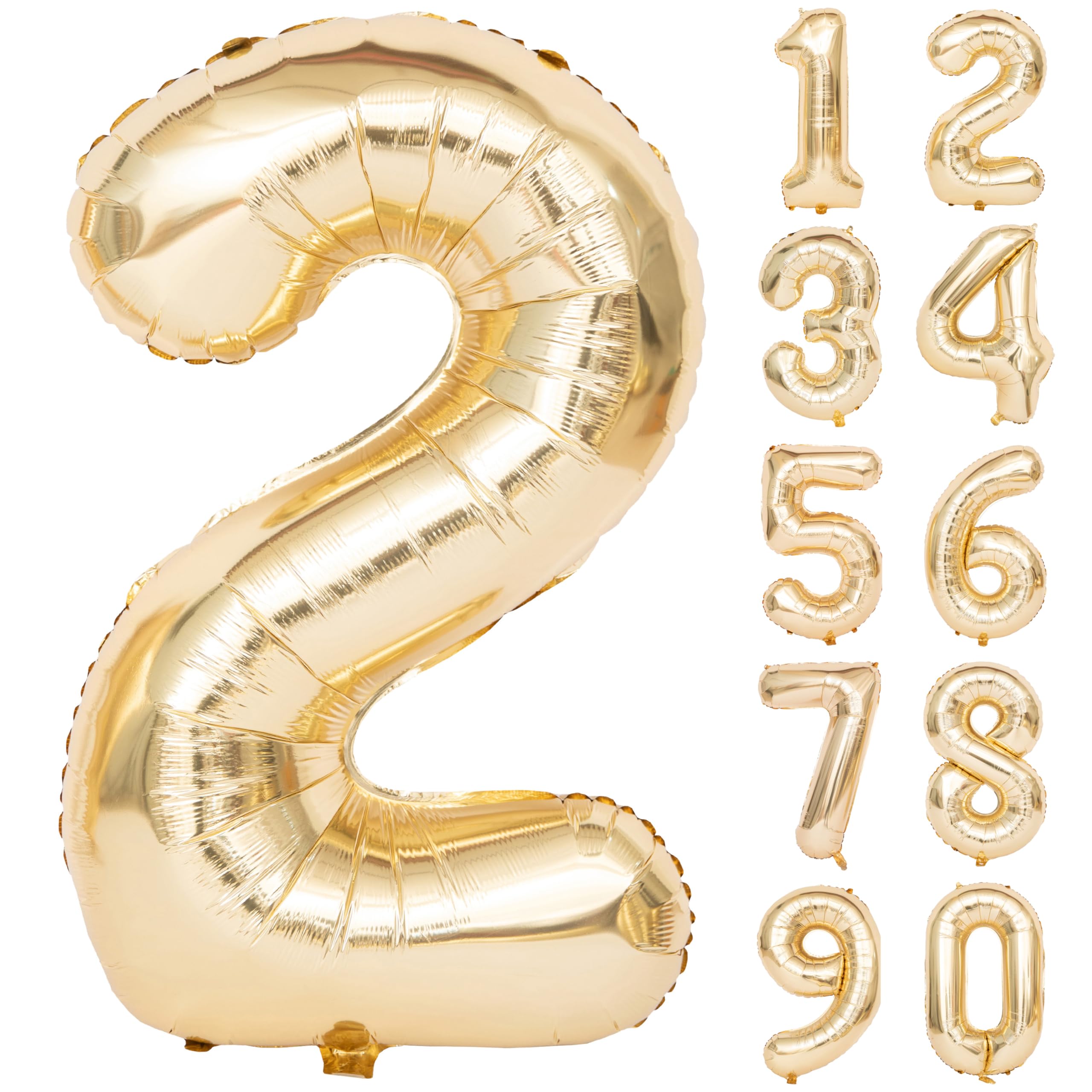 40 "Light Gold number 1 Balloon White Gold Giant birthday balloon Helium Champagne gold number balloons baby shower happy birthday decorations Valentine's Day wedding Digital 1 — view 165