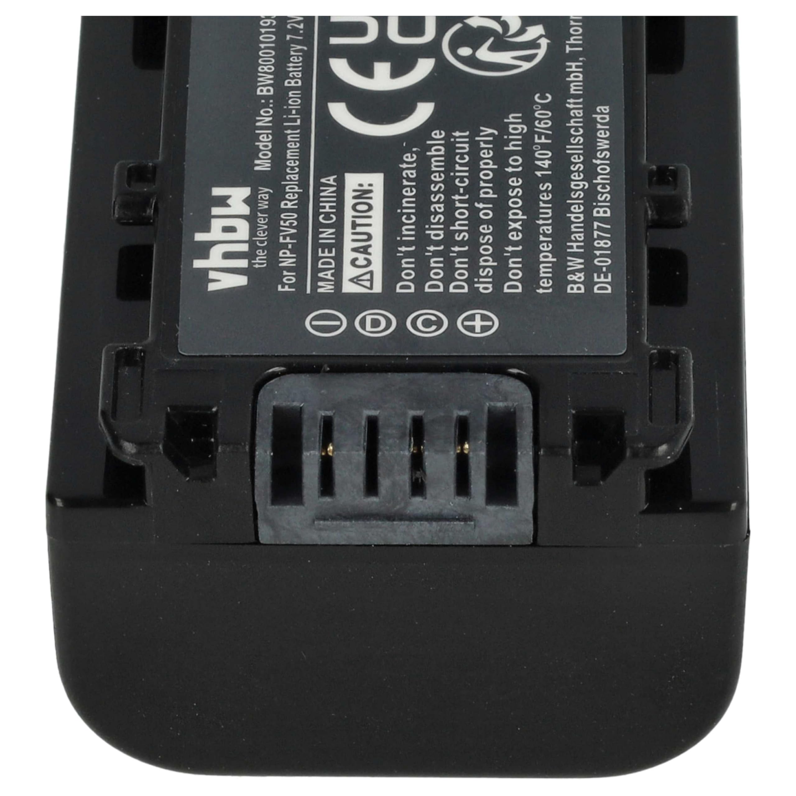 vhbw 3X Batterie Compatible avec Sony HDR-CX360E