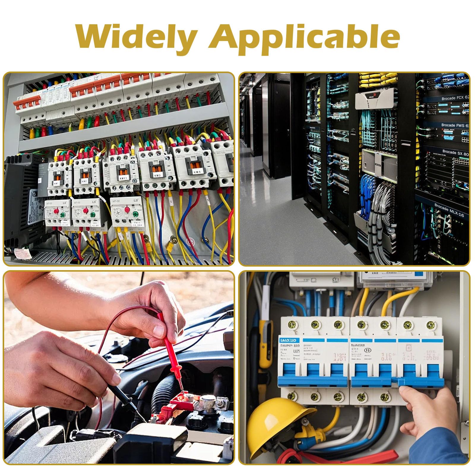 Lote de 200 Terminal del Extremo del Cable 6mm²x12mm, Juego de Férulas para Cable, Conexiones para Cables Electricos,Conector de Crimpado de Alambre Cobre para conexiones de cables （Amarillo）