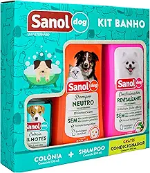 Sanol Dog Kit - Shampoo / Condicionador / Ganhe 1 Colônia Variado Verde