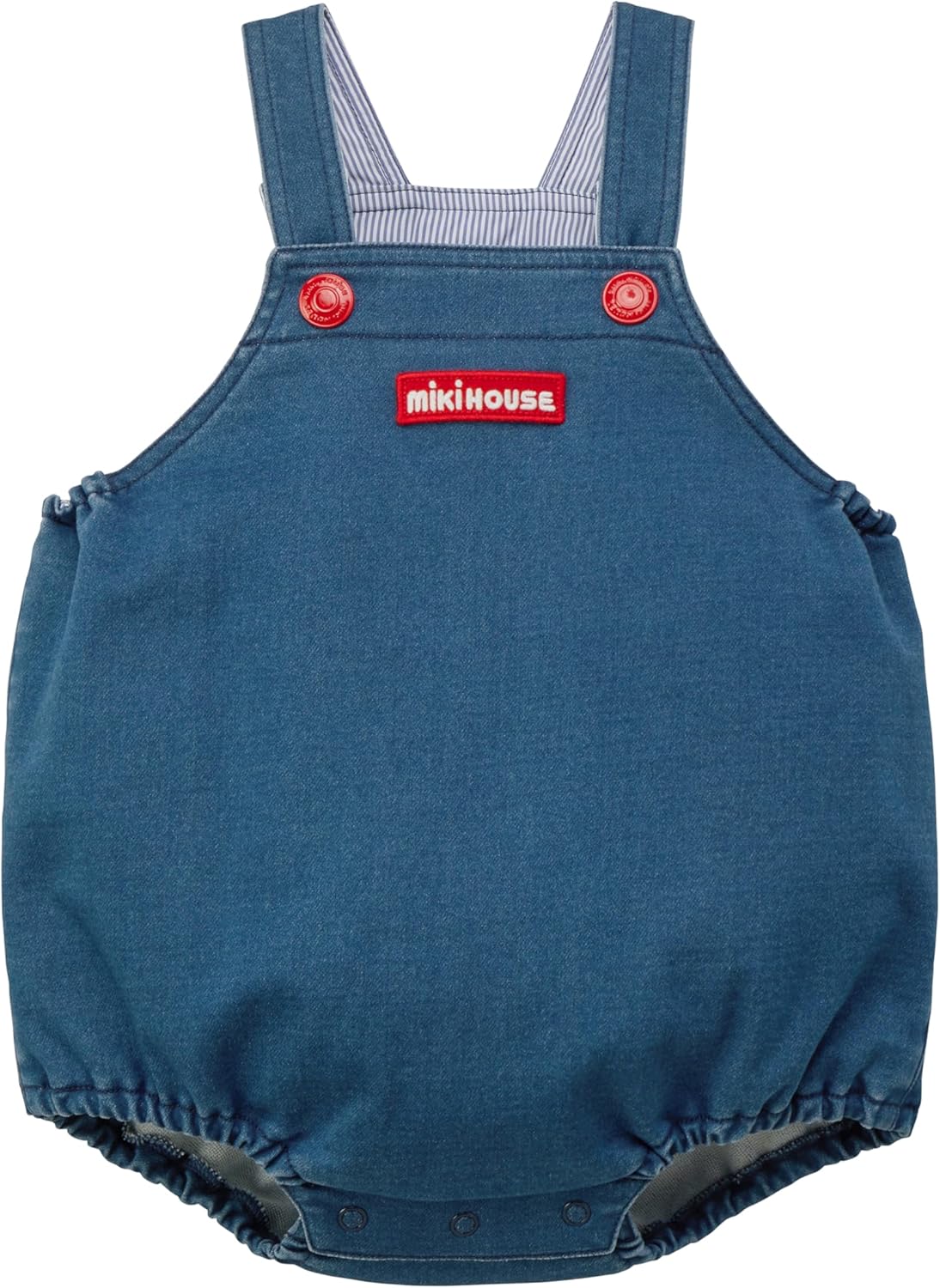 ブルブブ☆リボンデニムスカートSSS白☆新品タグ付きジャンスカbulbubu