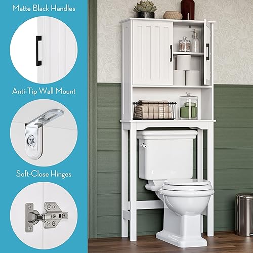 Miniatura 6 de RiverRidge Monroe - Protector de espacio para baño, sin tamaño, color blanco