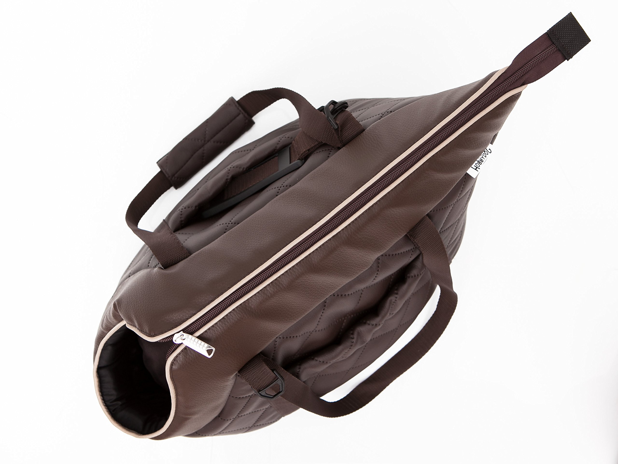 PillowPrim Tiertasche aus ökoleder Hundetasche Tragetasche für kleinen und mittleren Hund, Katze bis 7 Kg